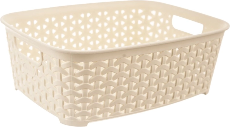Plastična košarica ratan Hobby krem 26 × 19 × 9 cm