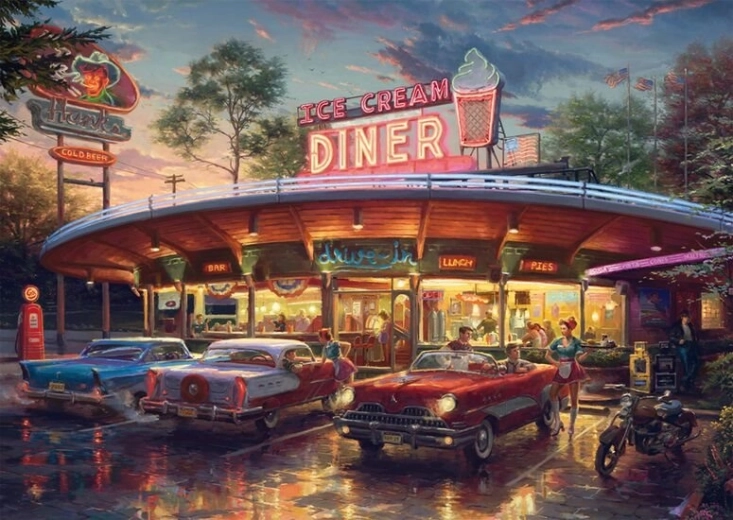 Puzzle Američki bistro 1000 dijelova SCHMIDT