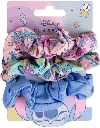 Set of Disney Lilo & Stitch Stitch fabric hair scrunchies (3 pcs)