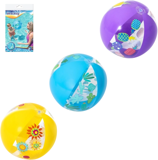 BESTWAY napuhavajuća plažna lopta 51 cm – tropske boje