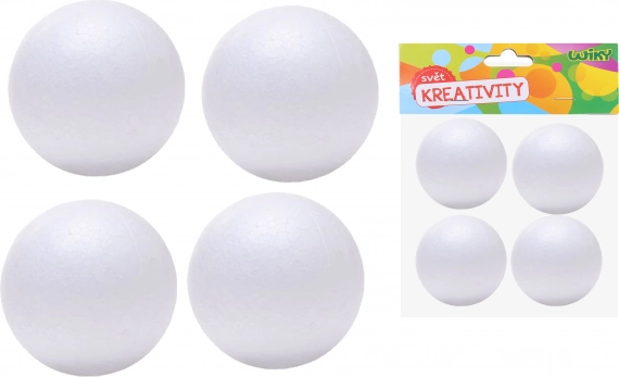 Dekorativne polistirenske kugle 7 cm, 4 kom