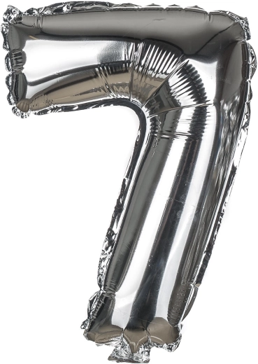 Foli balon na napuhavanje broj 7, 30 cm – zlatno-srebrni miks