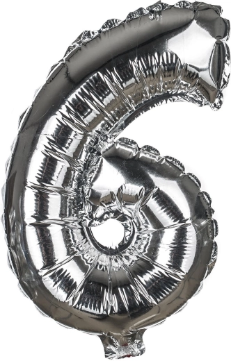 Foli balon broj 6, 30 cm – MY PARTY