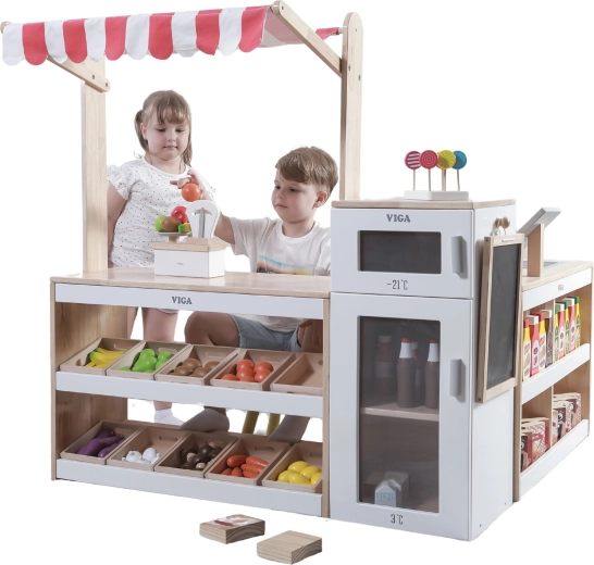 Viga drvena tržnica supermarket XXL