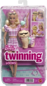 Barbie dvostruki kostim s mašnom – lutka s psićem
