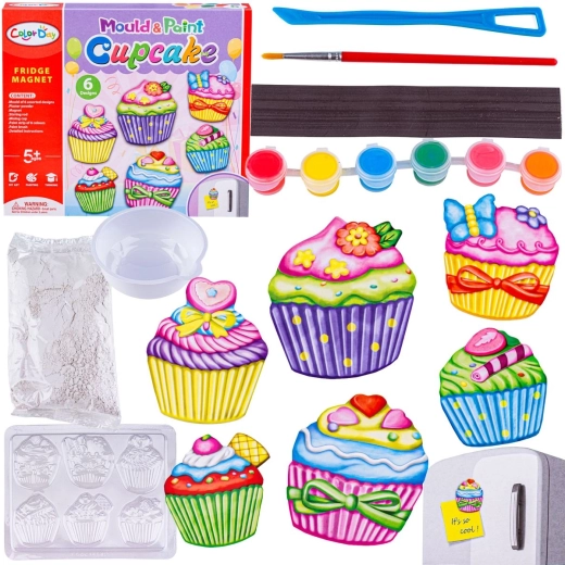 Kreativni set za izradu magneta – DIY gipsani cupcakeovi/muffini