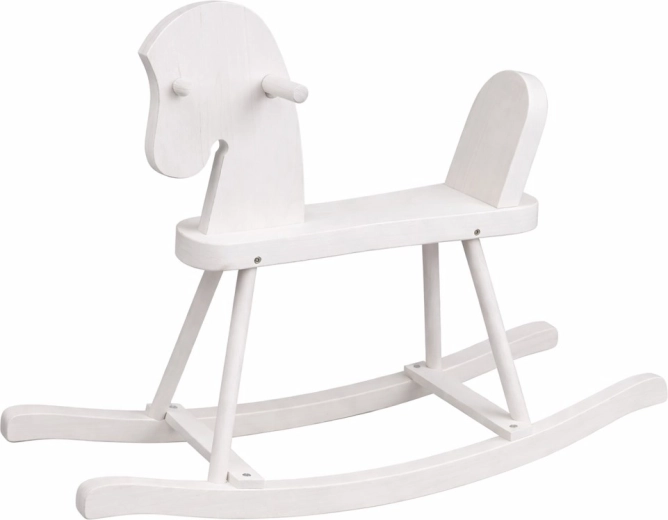 Wooden rocking horse for children BABY MIX – white