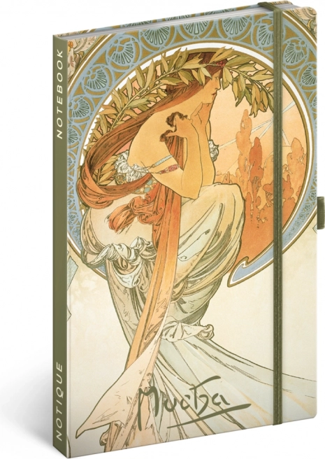 Notique bilježnica ALFONS MUCHA – Poezija, linirana 13 × 21 cm