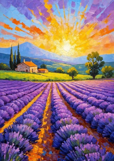 Enjoy puzzle Lavandin zalazak sunca 1000 dijelova