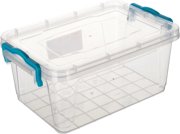 Kutija Gema pravokutna 2,8 l s tirkiznim ručkama