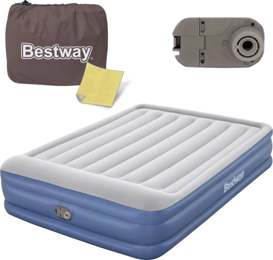 Nafukovací madrac 203 × 152 × 46 cm s ugrađenom električnom pumpom BESTWAY