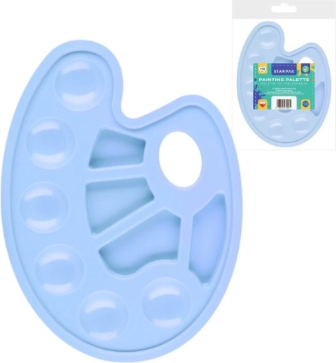 Plava slikarska paleta od plastike s 10 pretinaca - 1 komad