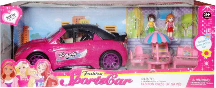 Auto za lutku s dodacima i 2 lutke