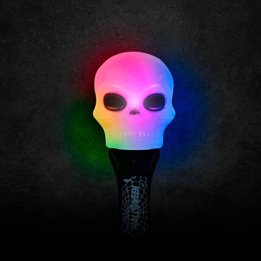 Battery-Powered Halloween LED Skull Lamp