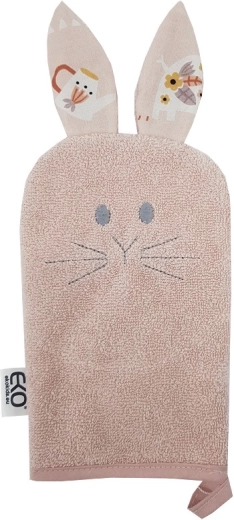 EKO pamučna krpica s uškama Bunny rose pink 20 × 15 cm