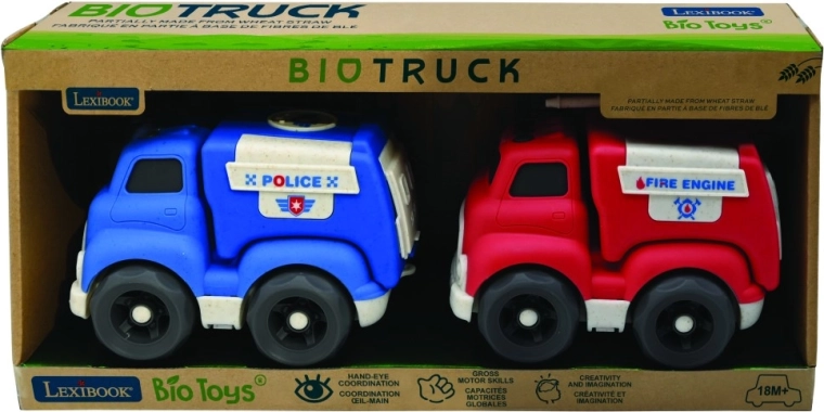 Lexibook set policijskog i vatrogasnog auta od bioplastike 18 cm