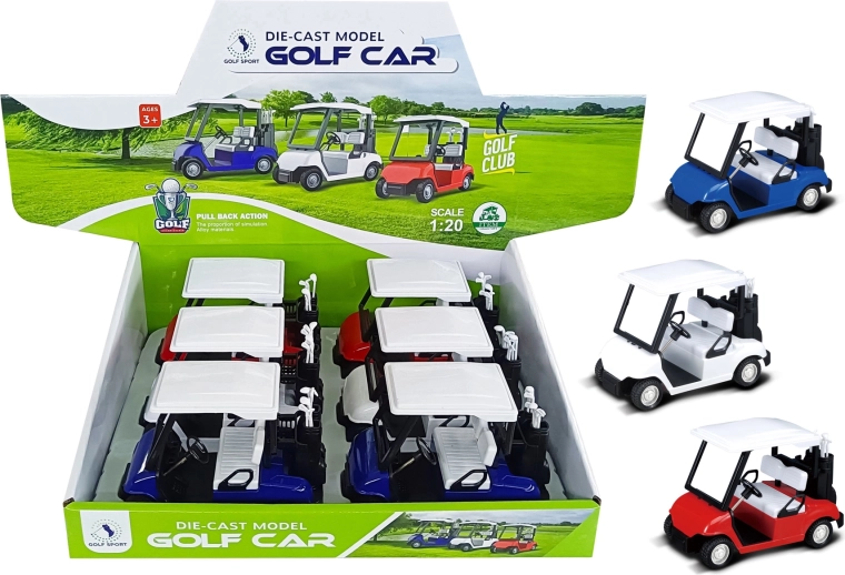 Metalni model golfskog vozila 1:20 s povratnim navijanjem (mix boja)