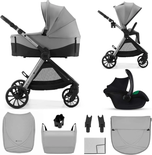 Kinderkraft Vesto 2 kombinirana kolica 3u1 siva