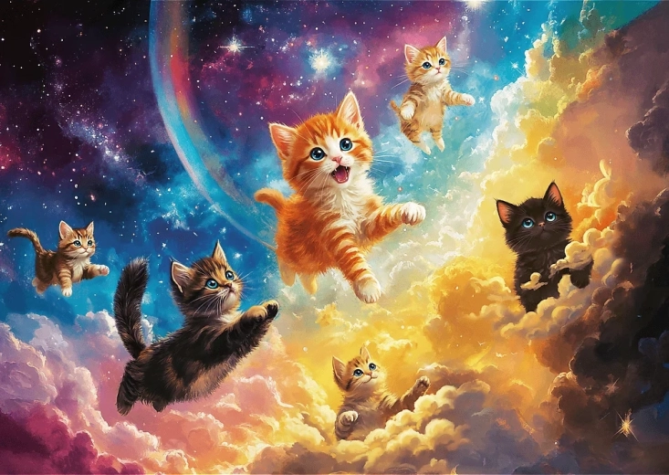 Puzzle svemirske mačke 500 dijelova TREFL