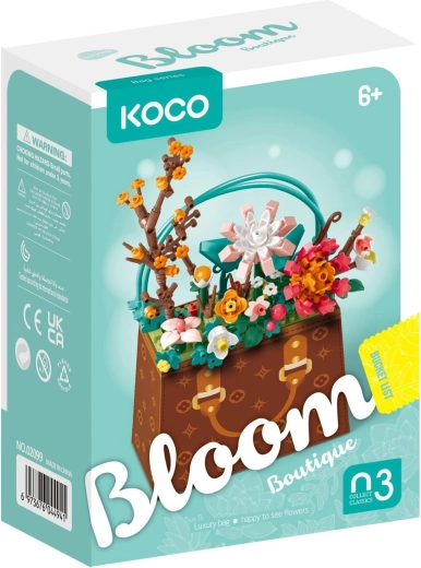 Mini Building Set KOCO Flower in a Handbag, 267 Pieces