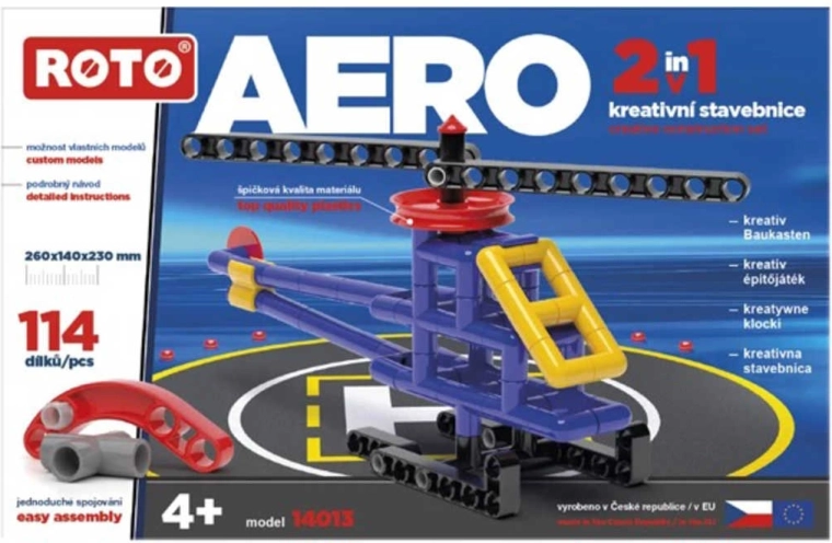 Roto Aero Helicopter 2-in-1 Construction Set 114 Pieces