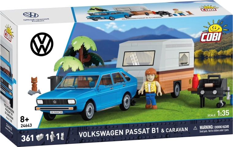 COBI Volkswagen Passat B1 with caravan 1:35 (361 pieces)