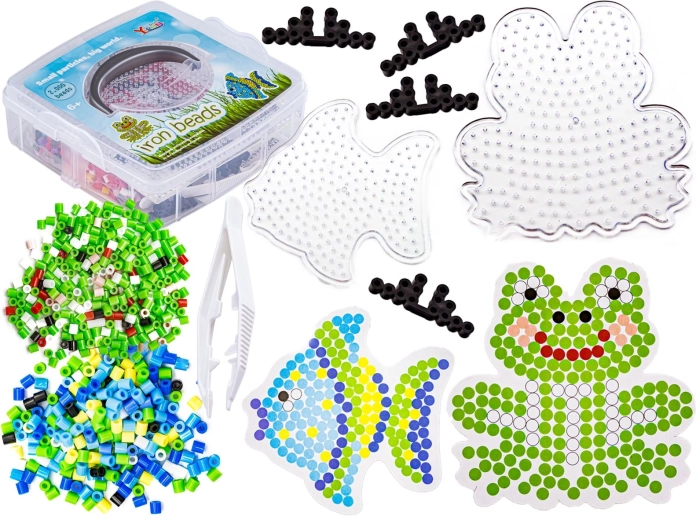 Iron-on beads in a case – fish and frog (2000 pcs)