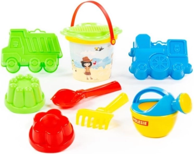 Set za pijesak s kantom i cvjetnim sitom (8 dijelova)