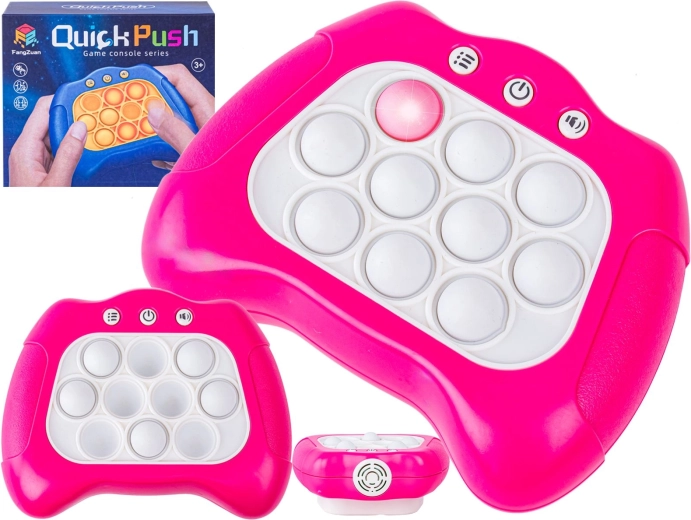 Electronic anti-stress game Pop It – sensorimotor controller pink - 1 piece