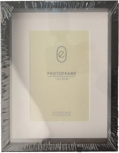 Drveni okvir za fotografije crni 17 × 22 cm s paspartuom za fotografiju 10 × 15 cm