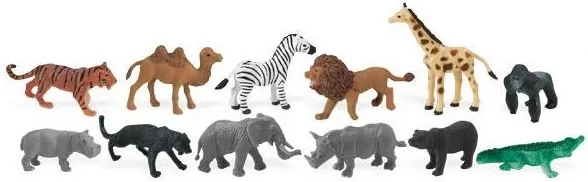Jungle Animals – set of 48 mini hand-painted animals