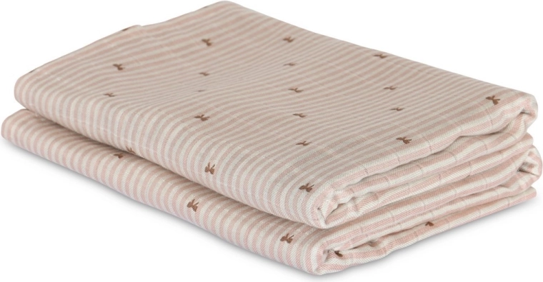 NUUROO Josefine muslinske bambusove pelene stripe bow - 2 kom
