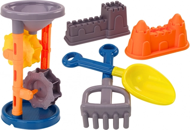 Set za pijesak Mlin za pijesak Lopatica Grabulje Kalupi Narančasta
