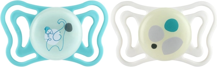 Chicco dude Physioforma Light silikonske ortodontske, neutral, 6–16 mj., 2 kom