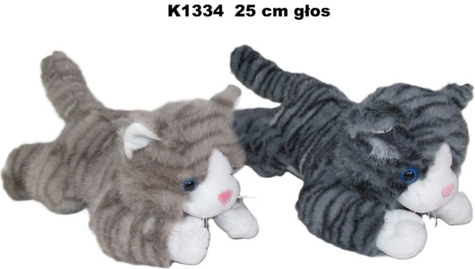 Lying Cat with Sound, 25 cm - 1 piece