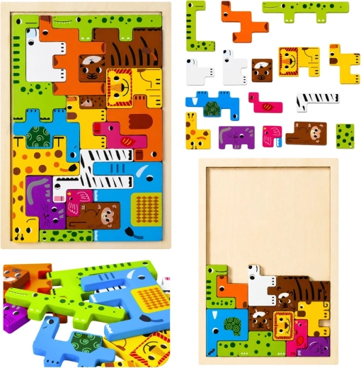Drvene puzzle sa životinjama (20 dijelova)