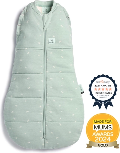 Swaddle and sleeping bag 2-in-1 Cocoon sage 0–3 months (3–6 kg), 2.5 TOG ErgoPouch
