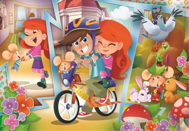 Clementoni puzzle Mišić Gigio s prijateljima MAXI 60 dijelova