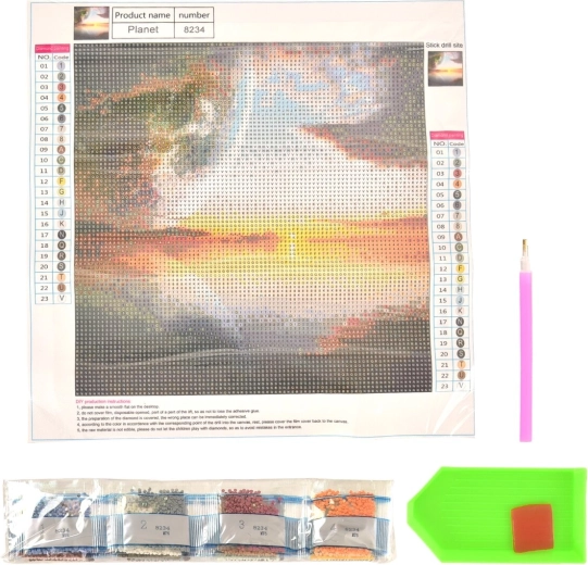 Dijamantno slikanje Planeti 30 × 30 cm
