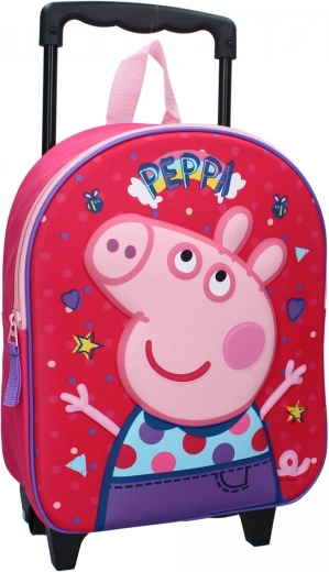 3D travel backpack on wheels Peppa Pig