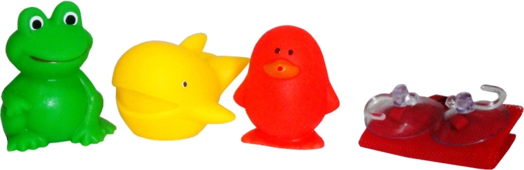Piskajuće igračke za kupanje u mrežici – set 3 kom