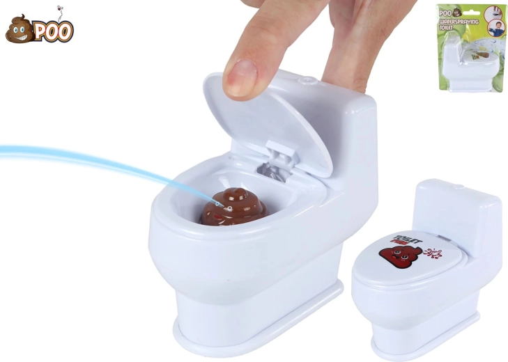 Zabavna WC školjka koja šprica vodu 10 cm s kakicom
