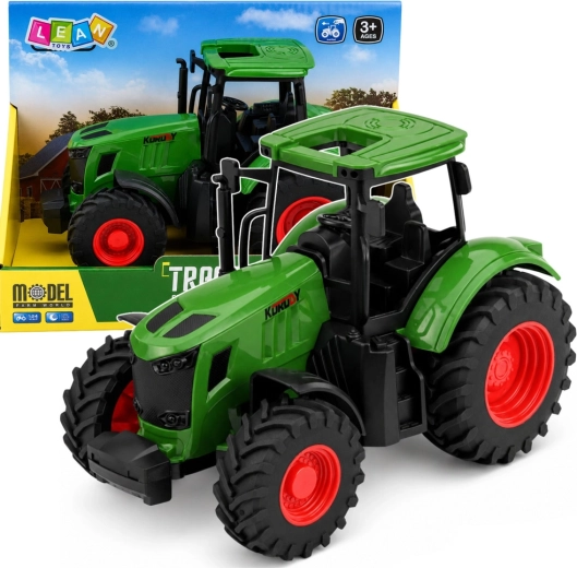 Poljoprivredni traktor 1:24 s gumenim kotačima zeleni
