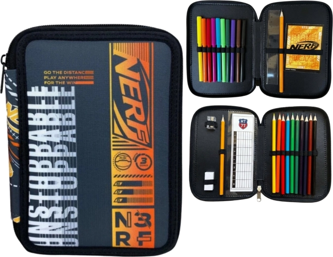 Equipped two-tier pencil case Nerf Unstoppable