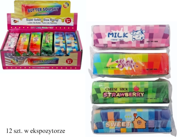 Antistresna gnječilica u obliku kocke maslaca - 1 komad