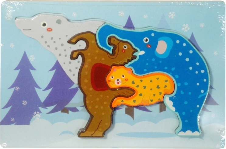 Drvene puzzle sa životinjama – oblik slona