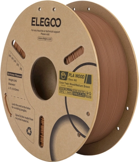 Elegoo PLA filament s drvenim vlaknima indijski hrast