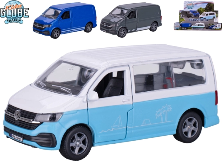 Kids Globe Traffic VW Transporter metalni model 13,5 cm s povratnim pogonom