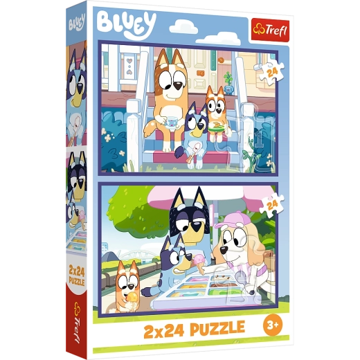 Puzzle 2x24 Vesela Bluey - BBC Bluey Trefl