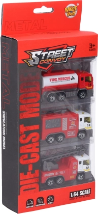 Set vatrogasnih autića 3 kom 8,5 cm
